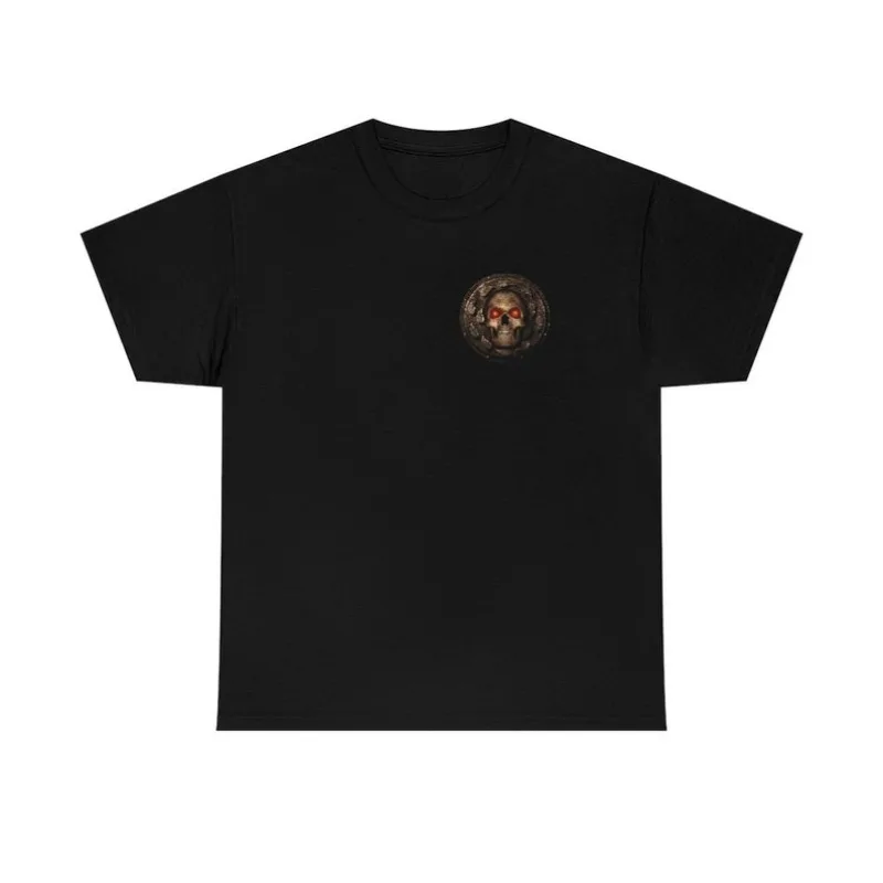 

00012873#A-Baldur's Gate T-Shirt: Classic RPG, High Quality Fabric, Unisex Cotton Tee, Gaming Merch, Minimalist Design