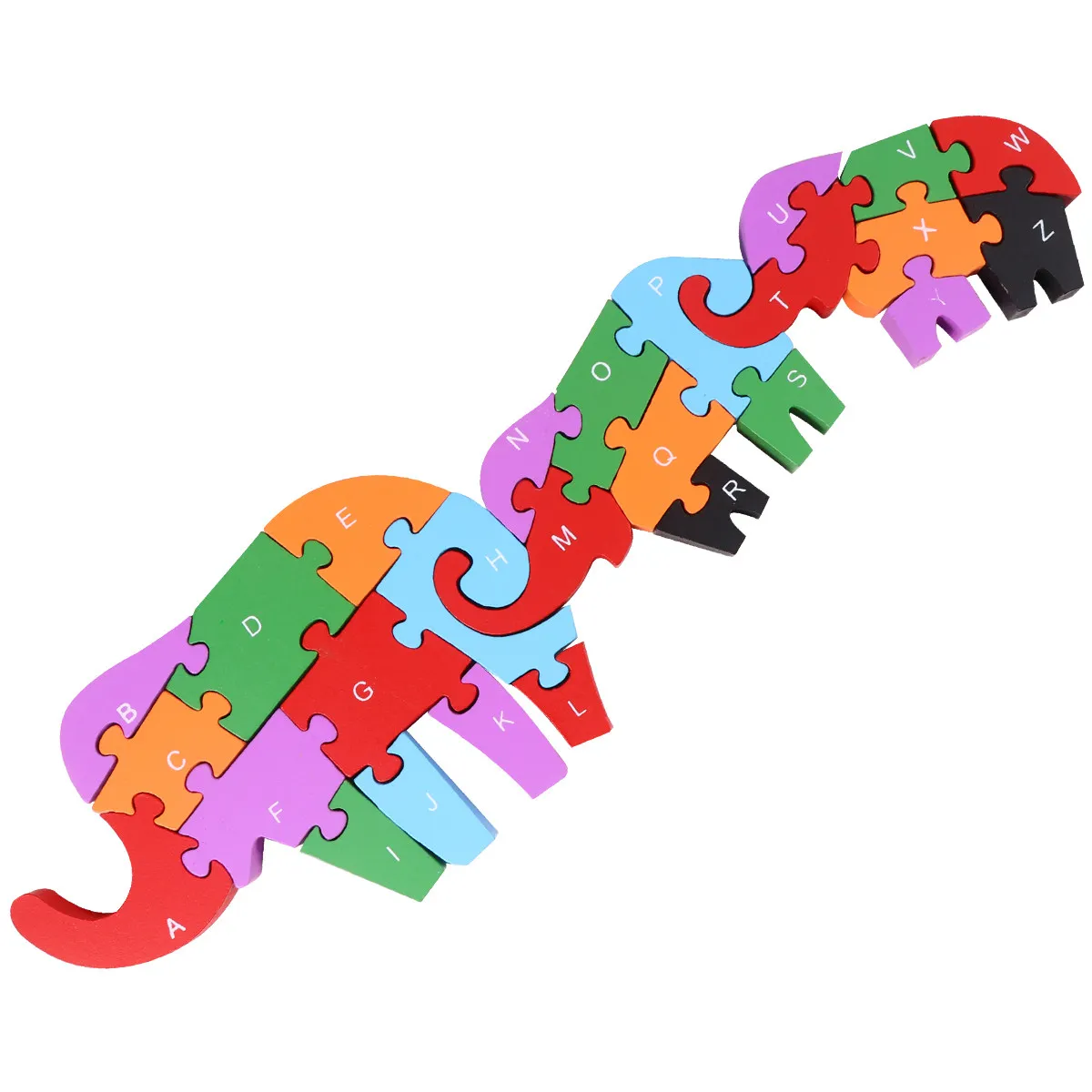 

1Pcs Wooden Alphabet Puzzle Colorful 26 Letter Cartoon Blocks Early Education Creativity Development Kids Puzzle Playthings