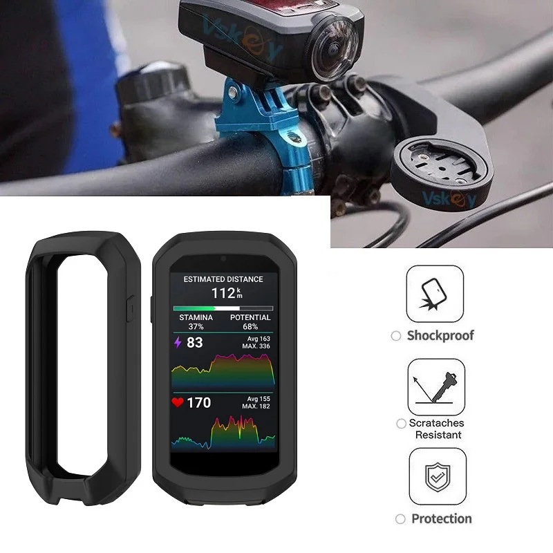 Custodia protettiva da 10 pezzi per Garmin Edge 1050 Telaio di protezione GPS per bicicletta Anti-collisione Copertura in silicone antiscivolo