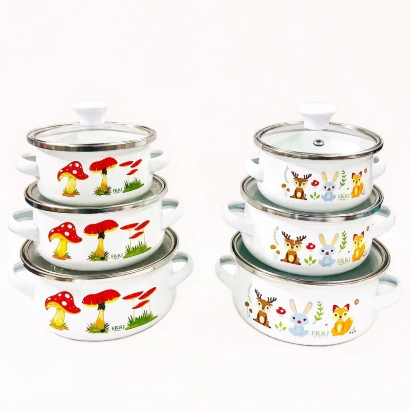 

Enamel Enamel Soup Pot Milk Baby Food Supplement Noodle Cooking Pot