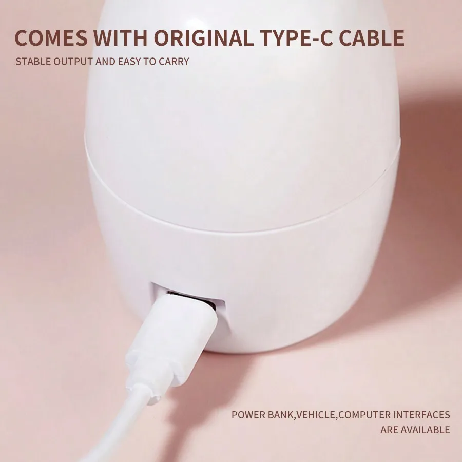 미니 계란형 LED 네일 램프 - 휴대용 UV/LED 젤 네일 건조기, 가정용 DIY 매니큐어, USB 전원