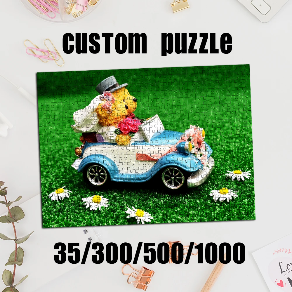 35/300/500/1000pcs Personalized Custom Photo Animation Puzzle DIY Toys home Decoration