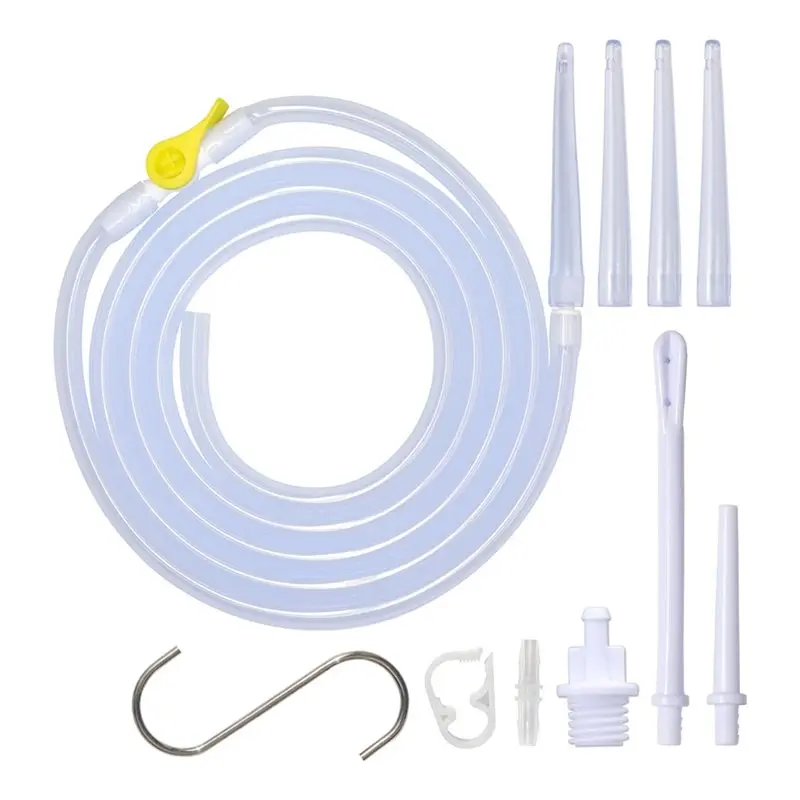 

【ПОСЛЕДНИЙ ШАНТУГУСТ КОЛДУНГА】Набор для замены клизмы - силиконовый шланг длиной 6,6 футов с 6 насадками, клапаном для регулировки потока воды и зажимом, идеально подходит для очищения толстой кишки.