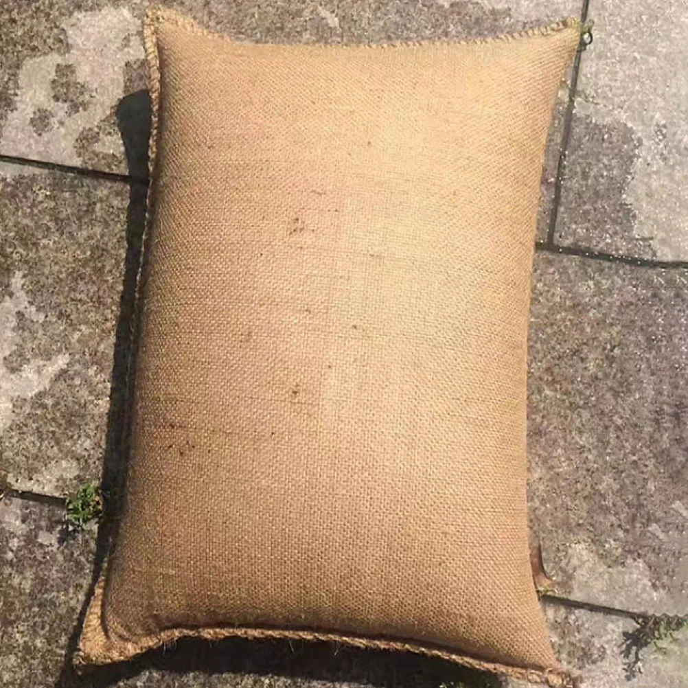 5 قطعة أكياس الرمل الثقيلة للتحكم في الفيضانات بدون رمل لتخزين المواد الغذائية أكياس الخضروات أكياس الخيش أكياس التخزين المنسوجة #6