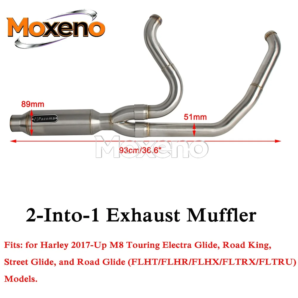 Bolt On Complete Exhaust Muffler Set Floorboard Extension Spacer Kit Heavy Duty TIG Welded Pipe For Harley Touring 2017-2025