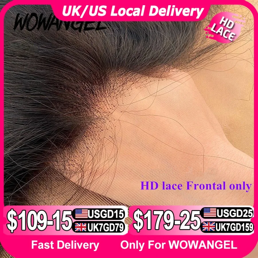 

Wow Angel 13x6 HD кружево фронтальная невидимая HD прозрачная кружевная расплавленная кожа прямая 13x4 HD кружевная только человеческие волосы Remy предварительно выщипанные