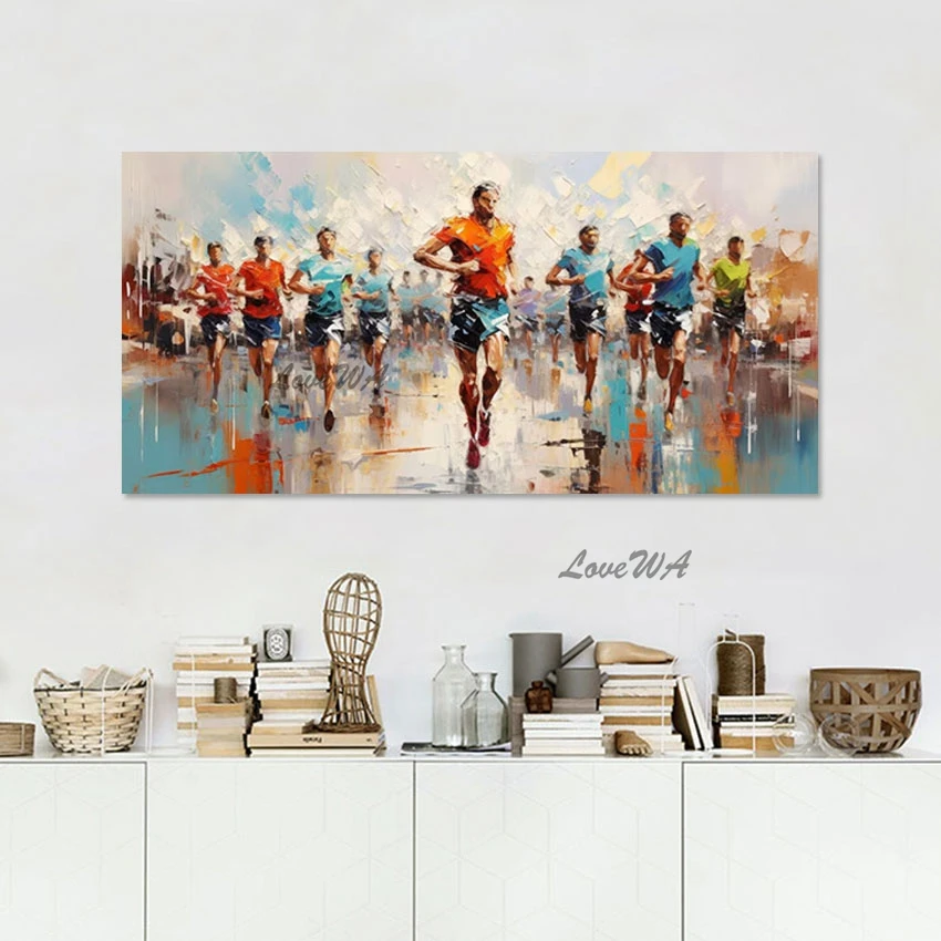 High Quality Athletes Handmade Oil Painting Portraits Large Canvas Art Showpiece For Home Decoration Living Room Wall Picture