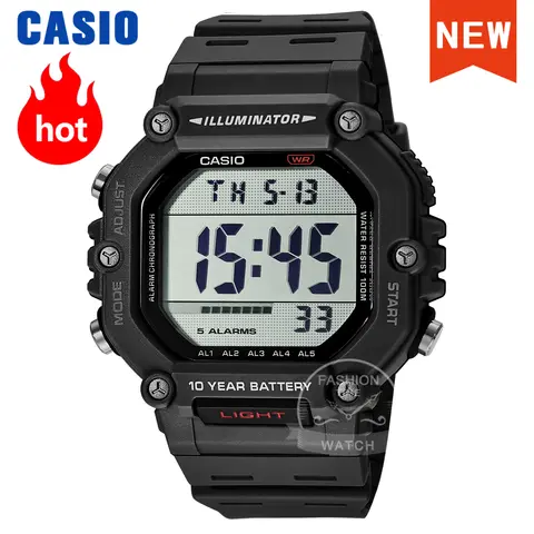 Reloj deportivo Casio para hombre Reloj con correa resistente al agua con pantalla digital de moda versátil AE-1600H-
