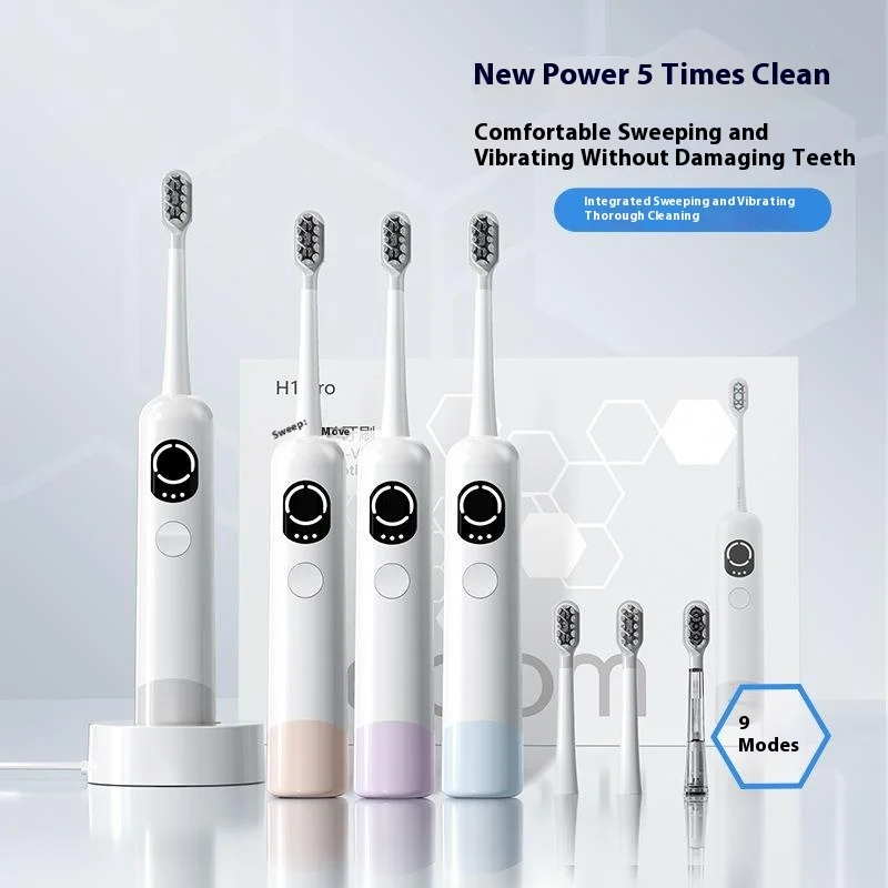 New Electric Toothbrush Charging Replacement Head Universal Soft Bristles for Men and Women Couples Fully Automatic Smart Gift