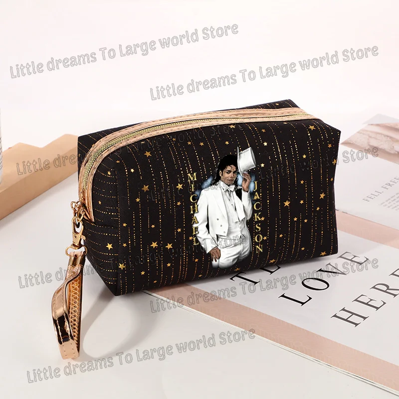 Michael Jackson Toiletry Bag Vintage Makeup Pouch Singer MJ Fashion Travel Portable Cosmetics Storage Bags Women Stars Cool Bags