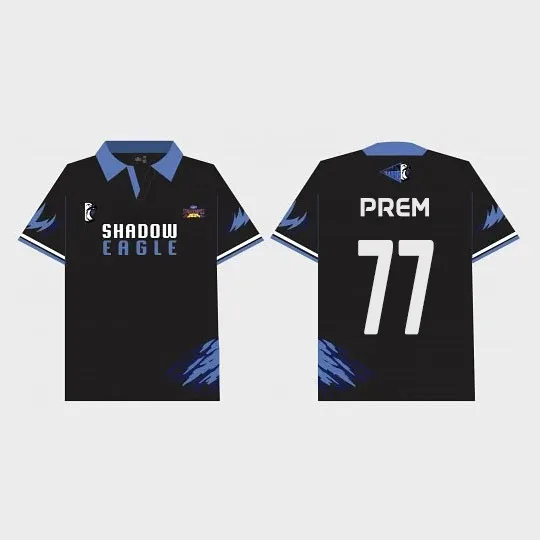 Black Blue Polo Jersey Polo Men's T-shirts Custom Name Number Claw Accent Soft Comfy Tee For Training And Casual Outfit Tshirt
