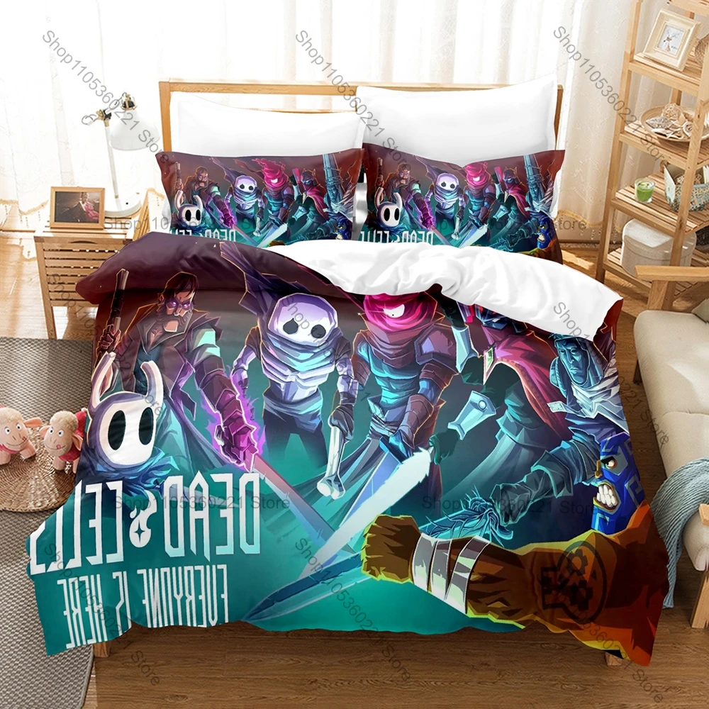 Cool The Beheaded Prisoner Cursed Castle Pixel Action Game Print Duvet Cover + 2 Pillowcases Game Fans 3pcs Bedding Set