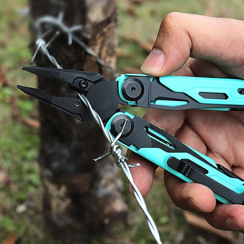 A63X-Multi-Function Tool Folding Pliers Needle-Nosed Pliers Multi-Function Small Pliers Outdoor Emergency Survival Gadgets