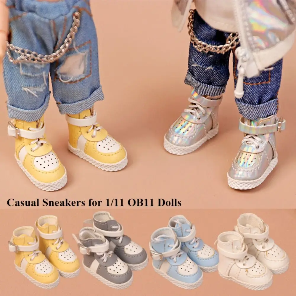 High Quality DIY Casual Sneakers 5 Colors Doll Sports Wear Dolls Clothes Accessories for 1/11 OB11 Dolls/For 1/12 BJD Dolls