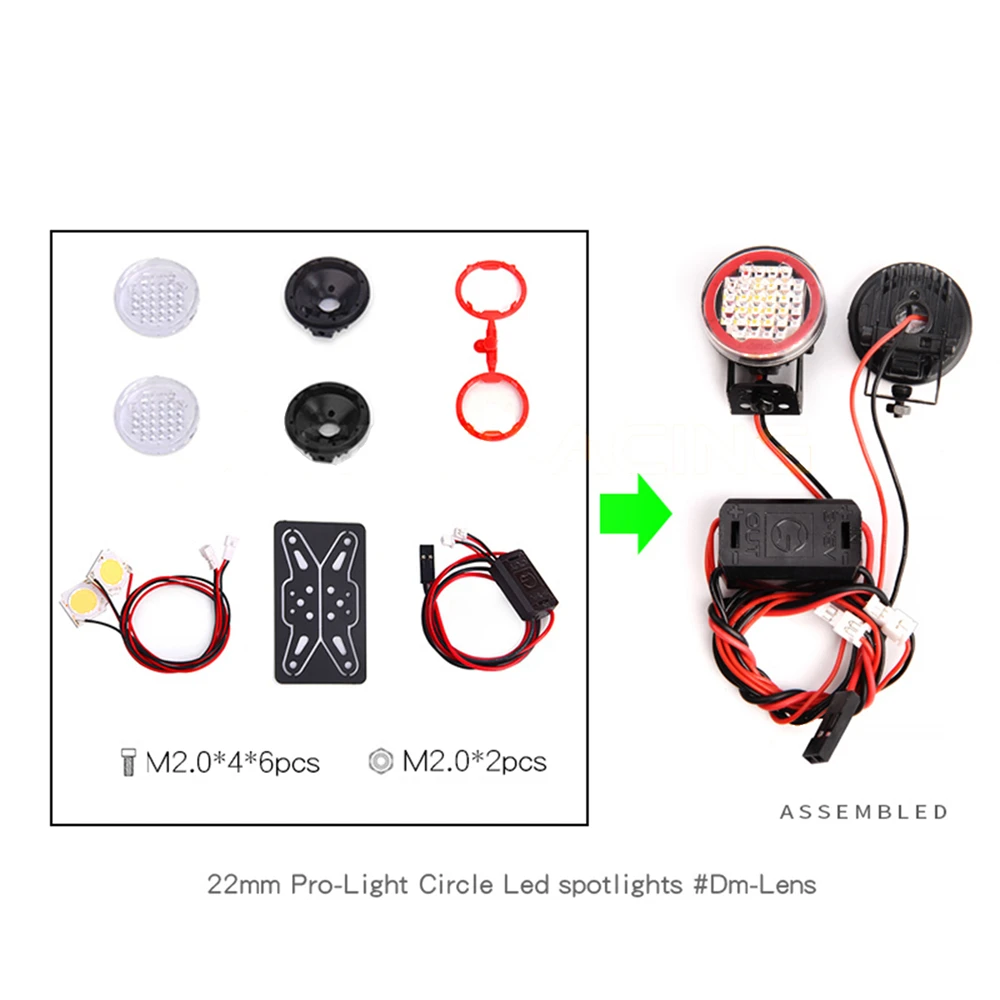 Staffa per faretto a barra tonda da 5mm a 12mm, faretto a Led per barra auto modello su larga scala universale per auto SCX6 UDR 1/10 1/8 RC