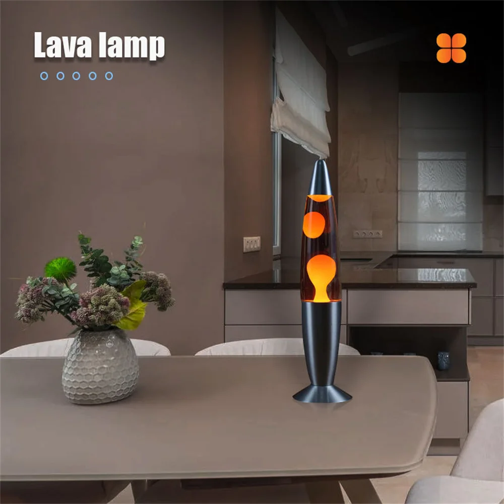 25W Lava Lamp Base in metallo luce notturna vulcano Lava Fantasy meduse Nightlight Glare incandescente Lava illuminazione Lampsr regalo per bambini