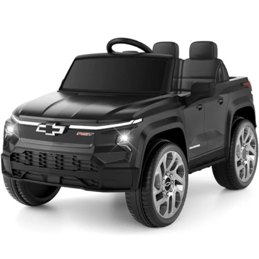 24V Licensed Chevrolet Silverado Electric Car for,Ride on Toys for Toddlers with Remote Control, Soft Start, LED Lights, Music
