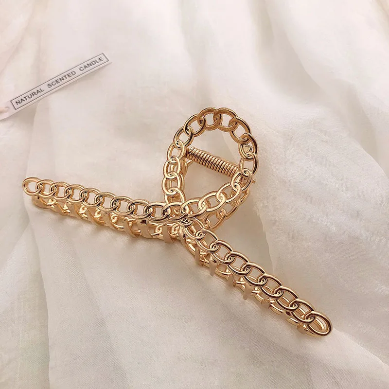 Neue Elegante Gold- und Silber-Haarspangen mit Geometrischem Hohlmuster, Metall-Haarklammer, Haarband, Krabben-Haarclips, Modische Haaraccessoires für Damen – Detail 14
