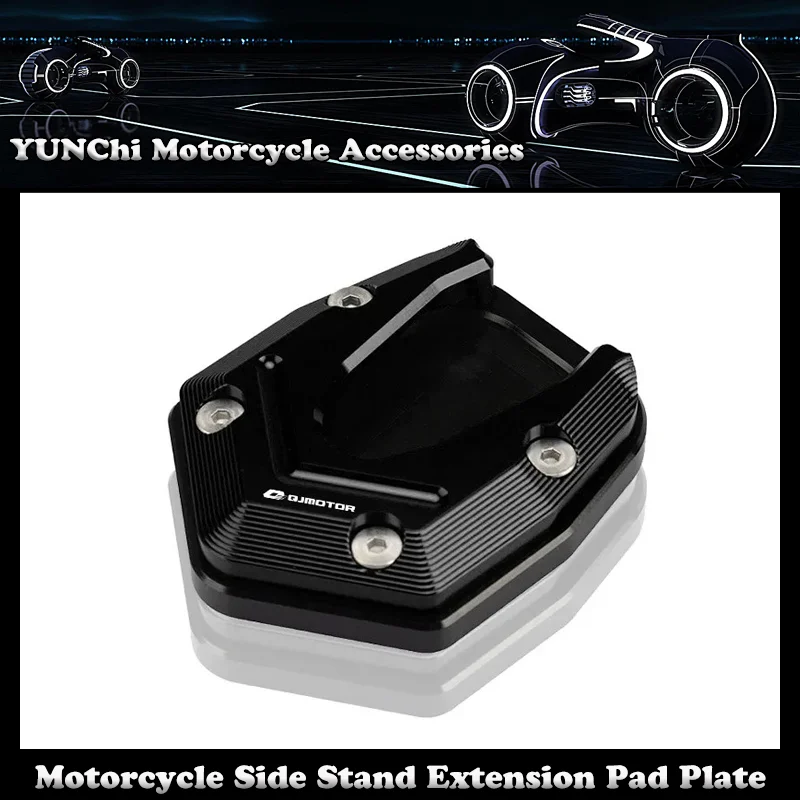 

Motorcycle CNC Kickstand Foot Side Stand Extension Pad Plate Bracket For QJMOTOR S600 RRQ600