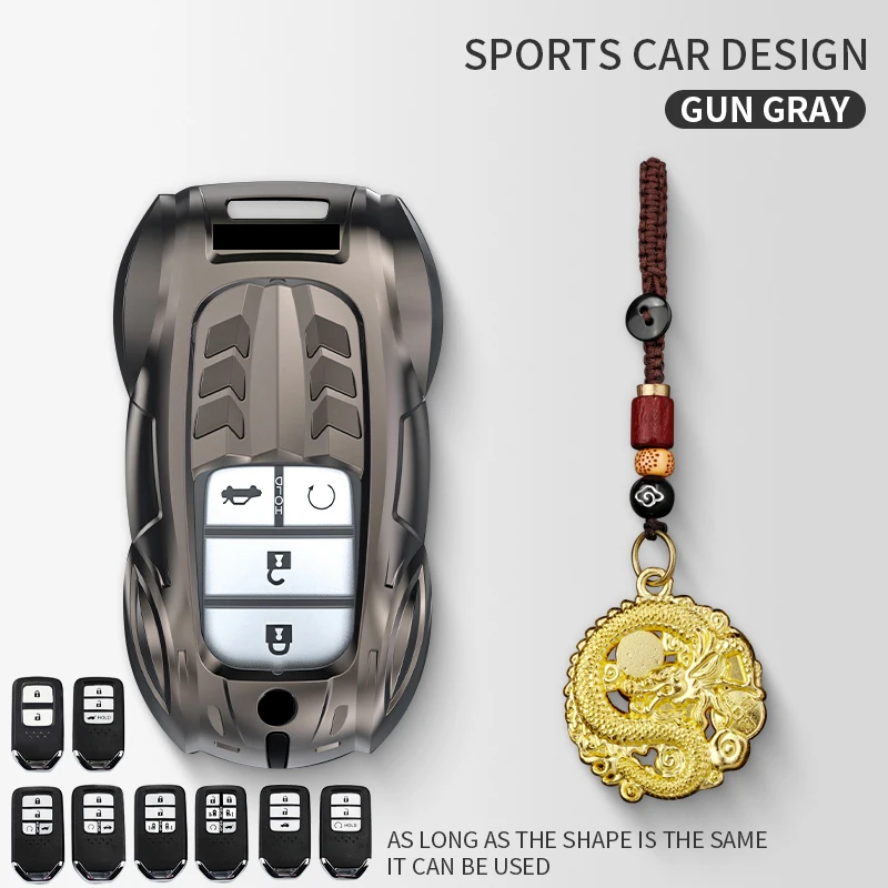 Smart Remote Key Fob Shell For Honda Accord CR-V Civic Odyssey Pilot HR-V 2016-2022 2/3/4/5/6 Buttons Car Key Replacement Case