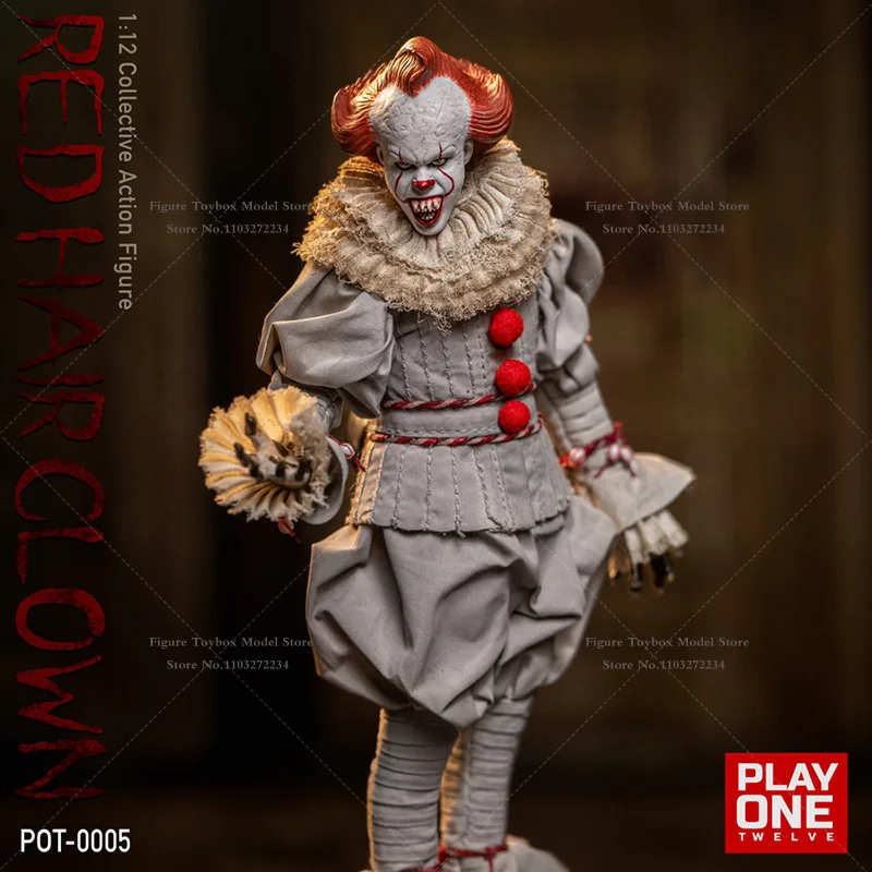 Play One twelve POT-0005 1/12 Red Hair Clown Movable Figure Classic Movie Role Humorous Actor Mini 6" Full Set Soldier Model