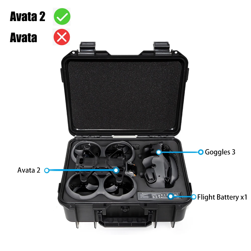 2024 Carrying Case Explosion-proof Suitcase Protective Cover Handbag for DJI Avata 2 Drone Bag Remote Battery Accessories