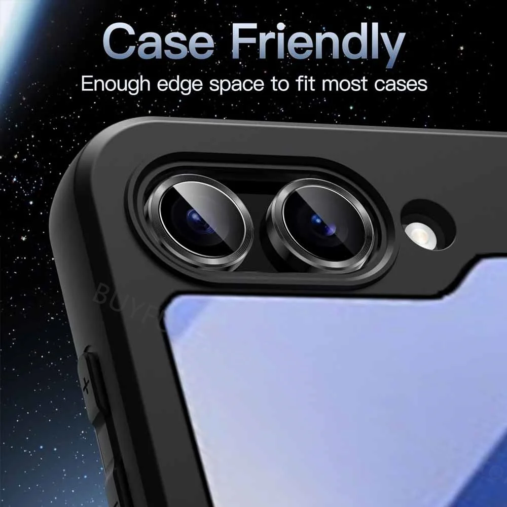 Rear Metal Camera Lens Protector Ring For Samsung Galaxy ZFlip6 Curved Tempered Glass Samung Z Flip6 Flip 6 Lens Cap Accessories