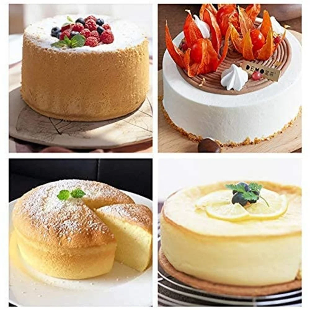 1/2/4pcs Aluminum Round Cake Pan with Removable Bottom 4inch Cake Mould Mini Cake Pan Performance Chiffon Cake Mold For Baking