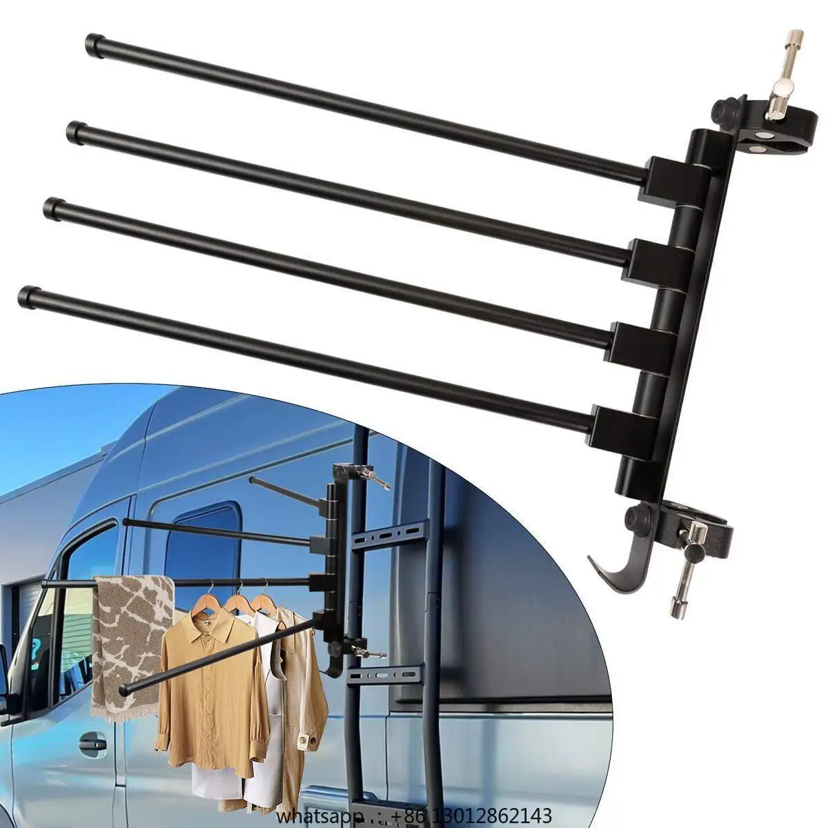 

RV clothes hook drying rack