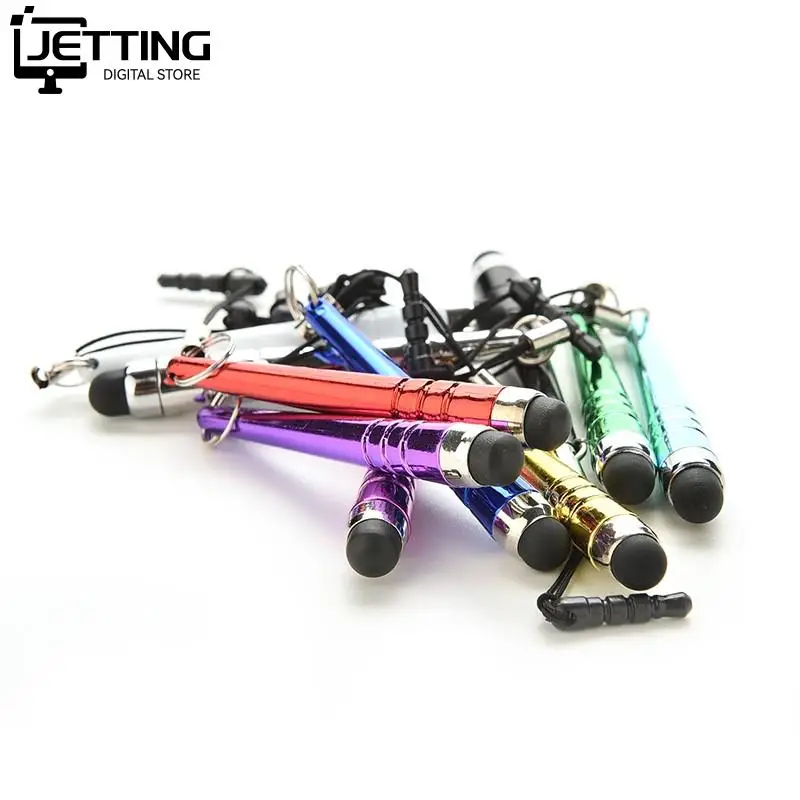 Universal Long Capacitive Screen Touch Pen Stylus for Smart Cell Phones Tablets Pens with Dust Plugs 10Pcs