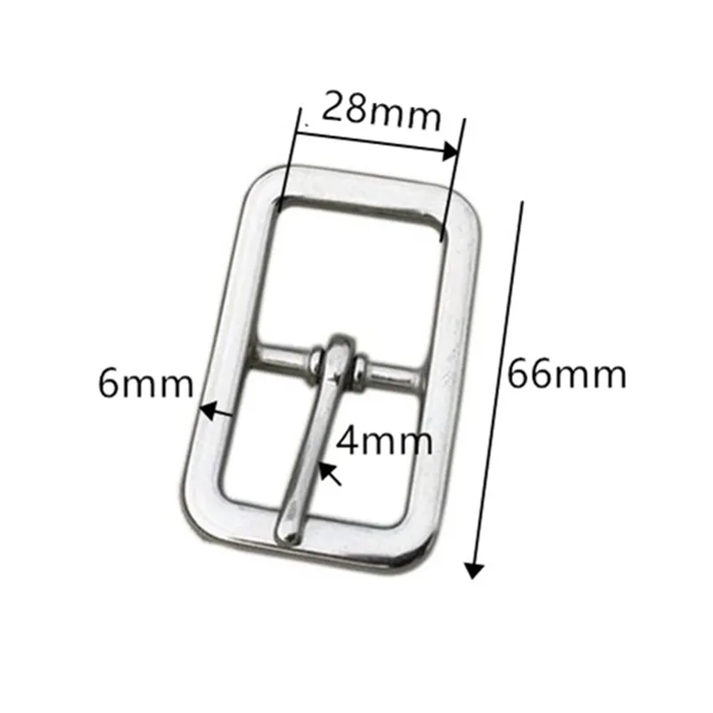 Stainless Steel  Buckle Halter SilverThick Square Buckles Bag Garment Leather Accessories 28mm 5pcs