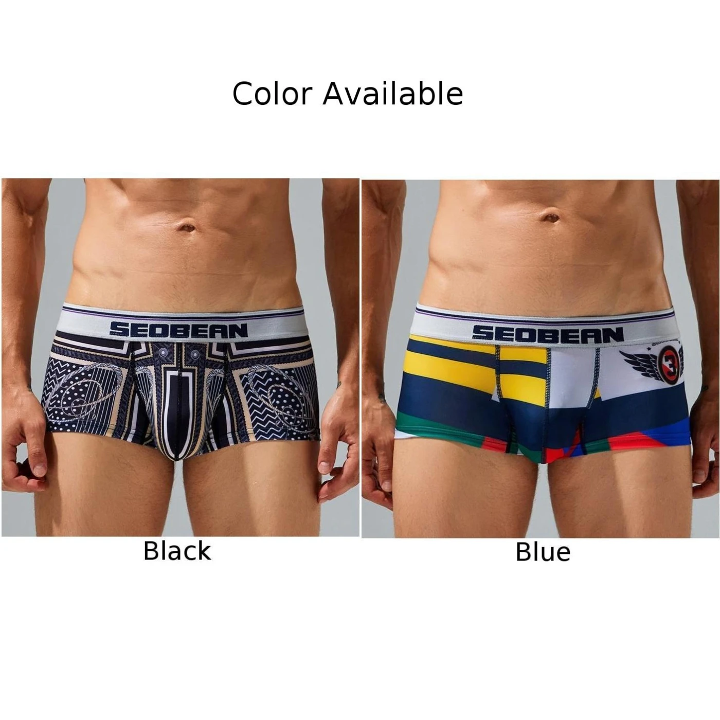 Men Briefs Soft Panties Sexy Underwear Low Waist Briefs Lingerie Shorts Printshorts Male Scrotum Bulge