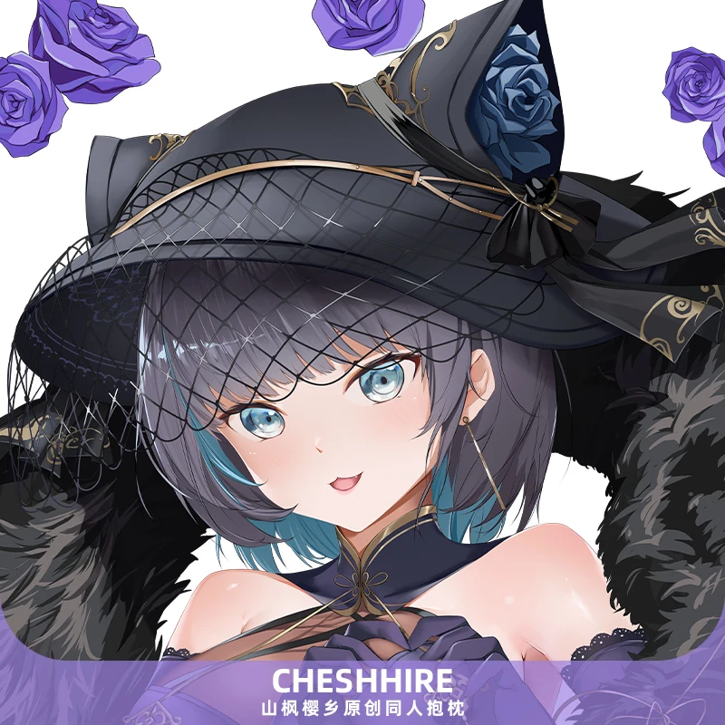 Hangxian Bilan สาวเซ็กซี่หมอนปลอกหมอน Cheshire (cait Sith Crooner) (azur Lane) กรณี Dakimakura