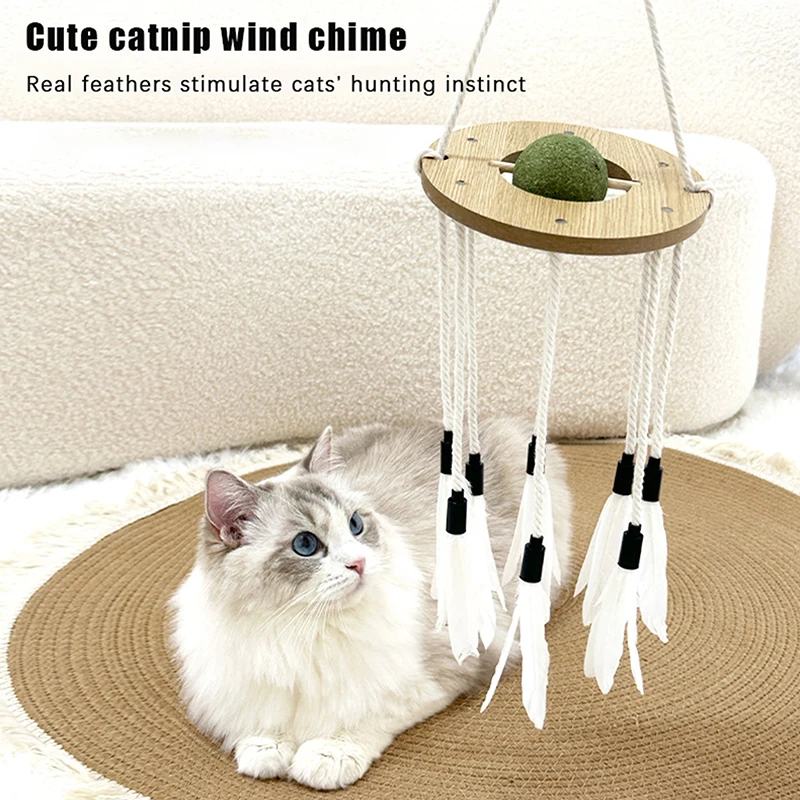 Juguetes para gatos, divertidos juguetes interactivos para mascotas, bolas de hierba gatera, dientes limpios, juguetes de ejercicio de plumas, suministros portátiles para mascotas