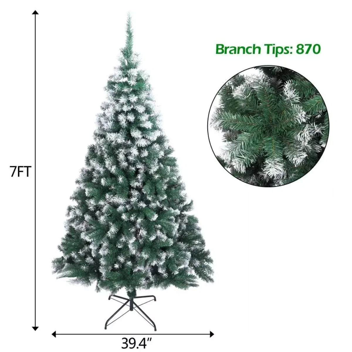 Artificial PVC Christmas tree standing 7 feet for indoor and outdoor homes during the holiday season