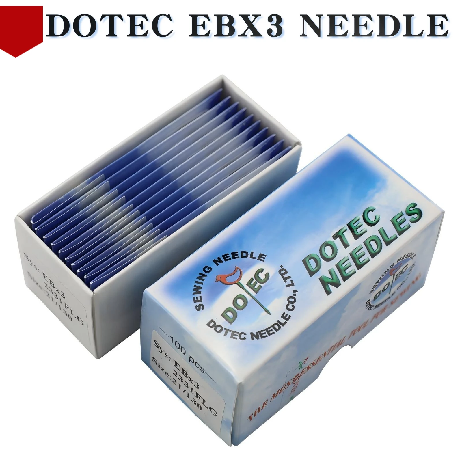 

100PCS CEX3 DOTEC Needle Fit Industrial Towel Embroidery Machine Size 110#18 130#21