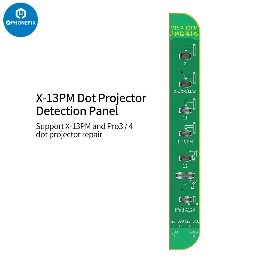 JC V1S Dot Matrix projektor dla iPhone 11/12/13 serii twarzy ID naprawy oryginalny kolor dotykowy szok baterii linii papilarnych programista