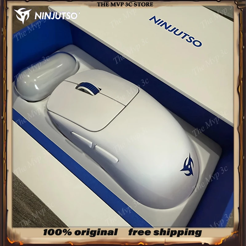 

Продажа NINJUTSO TEN Air, трехрежимная игровая мышь, 8K RGB-ключ, поддержка 2,4G, беспроводной легкий сенсор AIMNINJA с низкой задержкой, ПК