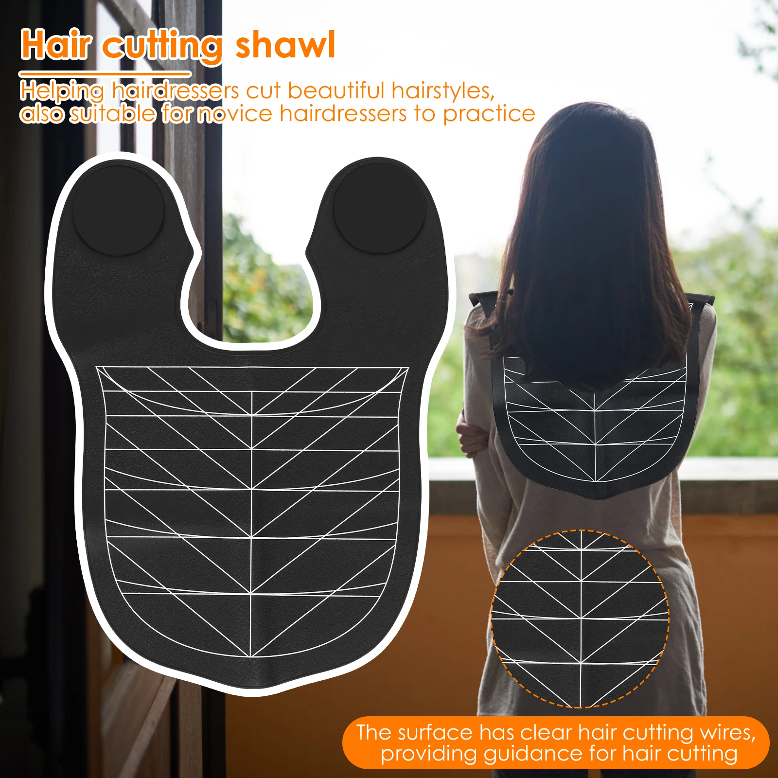 2 قطعة طوق قص الشعر سيليكون المرجح حلاقة الرقبة التفاف المحمولة الحلاق قص الشعر وسادة لصالون الحلاق للحلاق #5