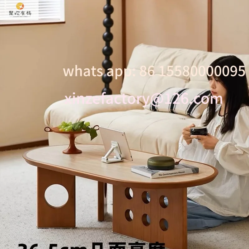 غرفة المعيشة طاولة القهوة العتيقة البيضاوية القابلة للتخصيص