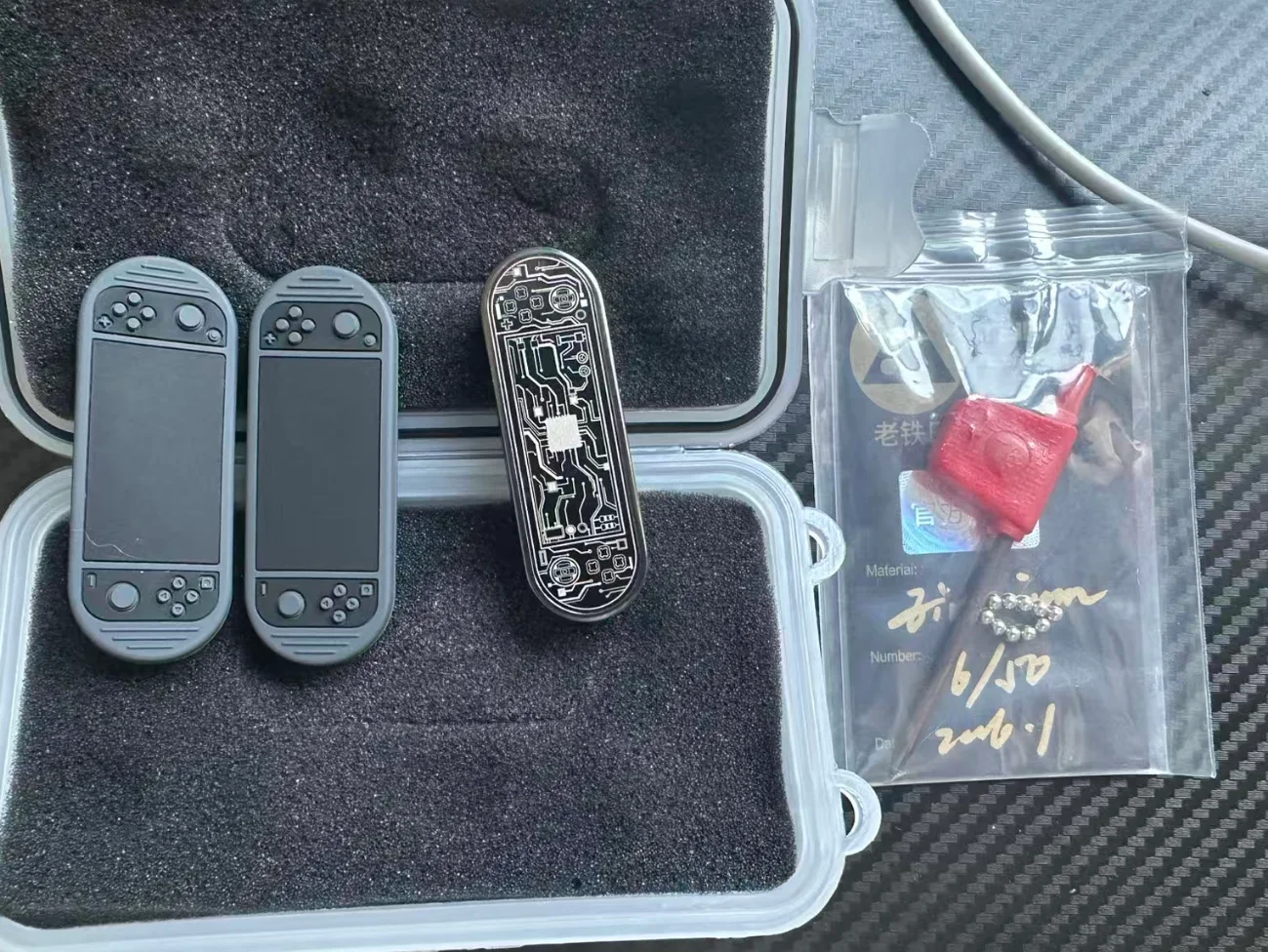 Used EDC Teiri EDC Egg Mini VIP Customized Zirconium Alloy fidget slider decompression toy