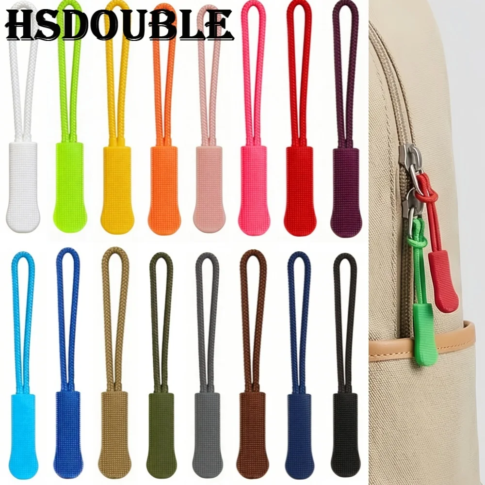 10PCS Colorful Plastic Zipper Puller, Durable PVC Zipper Puller, Suitable for Bags, Backpacks, Clothes, Suitcases, Etc