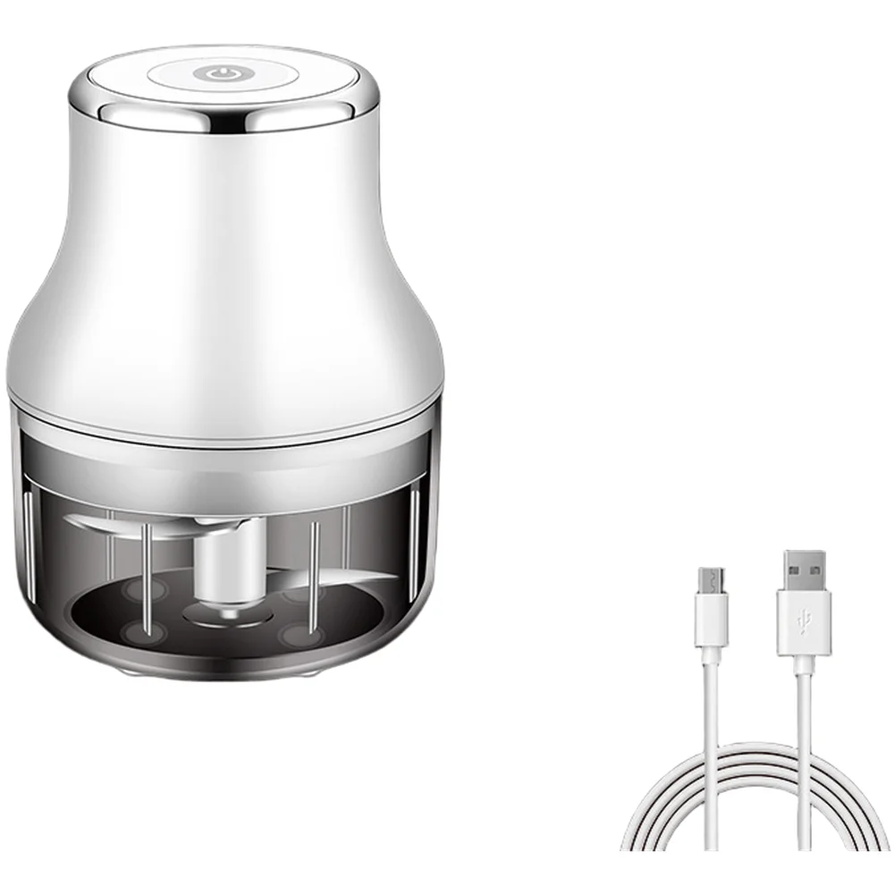 

Home Kitchen Garlic Mincer USB Garlic Chopper Compact USB Rechargeable Processor Electric Chopper Handles Garlic Meat Nuts