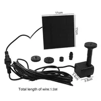 1.4W Mini Solar Fountain Pump Power Panel Kit Solar Panel Water Pump for Garden Pool Water Fountain Indoor Bird Bath Outdoor 6