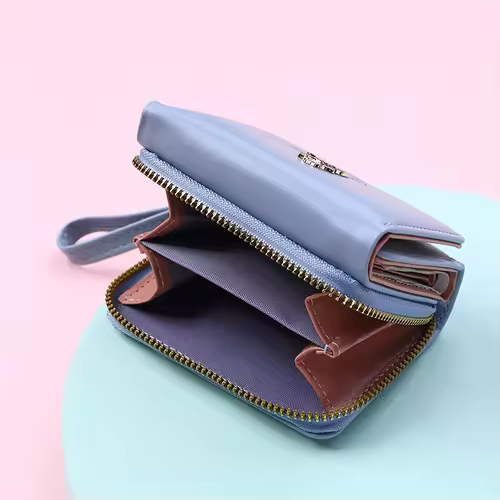 Luxury Brand Women's Small Wallet Female Card Holder Short Wallets with Coin Purse for Woman Ladies PU Leather Hasp Mini Clutch - Image 4