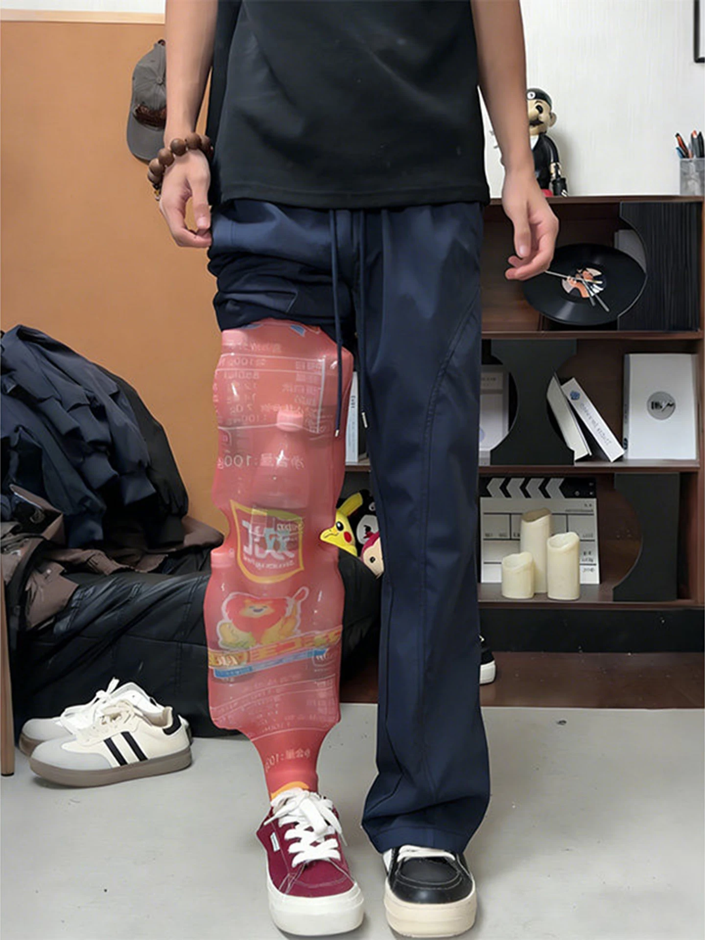 

Мягкие брюки-карго Thiened Fce на подкладке, мужские осенне-зимние брюки-карго в американском стиле, свободная рабочая одежда с диагональным кроем