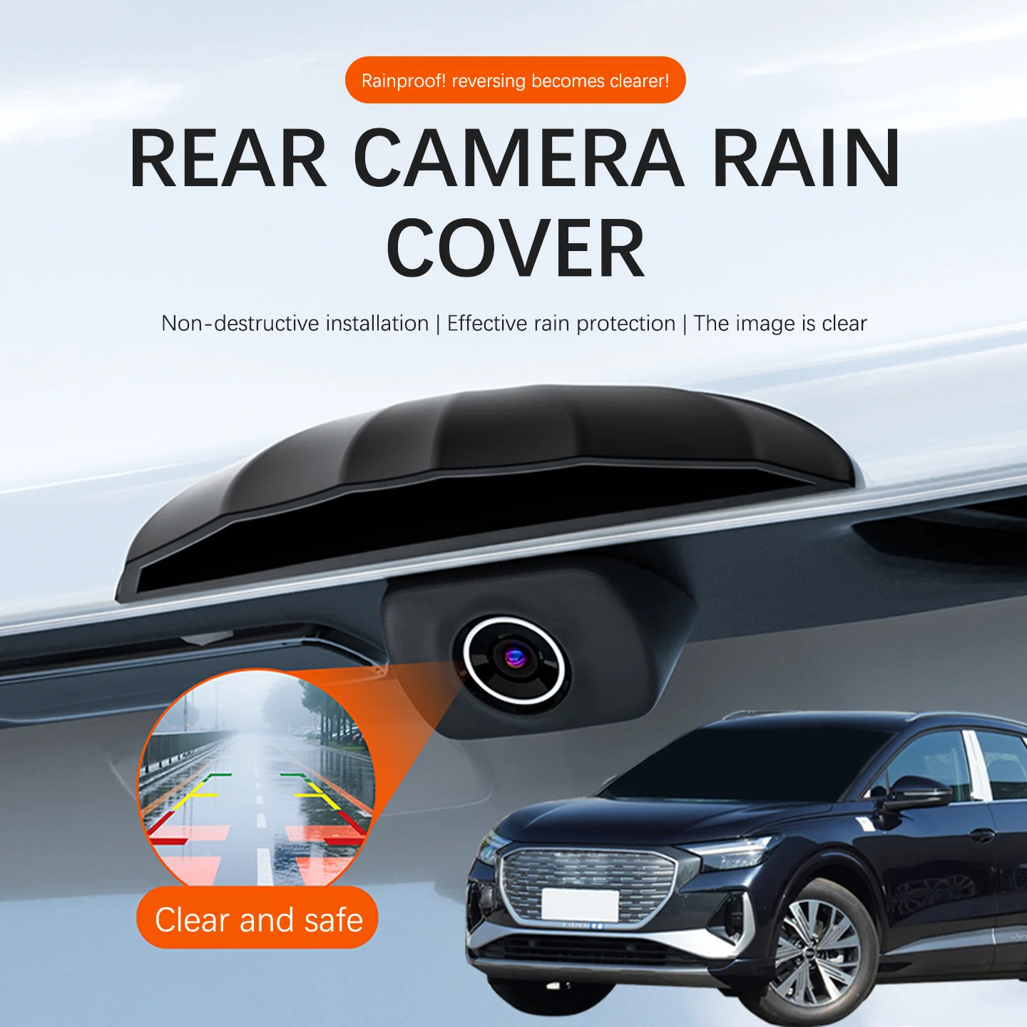 Аксессуары для Audi S Line Q4 e tron, чехол для задней камеры для автомобилей, защита от атмосферных воздействий (дождь/солнце/снег), защита для камеры заднего вида