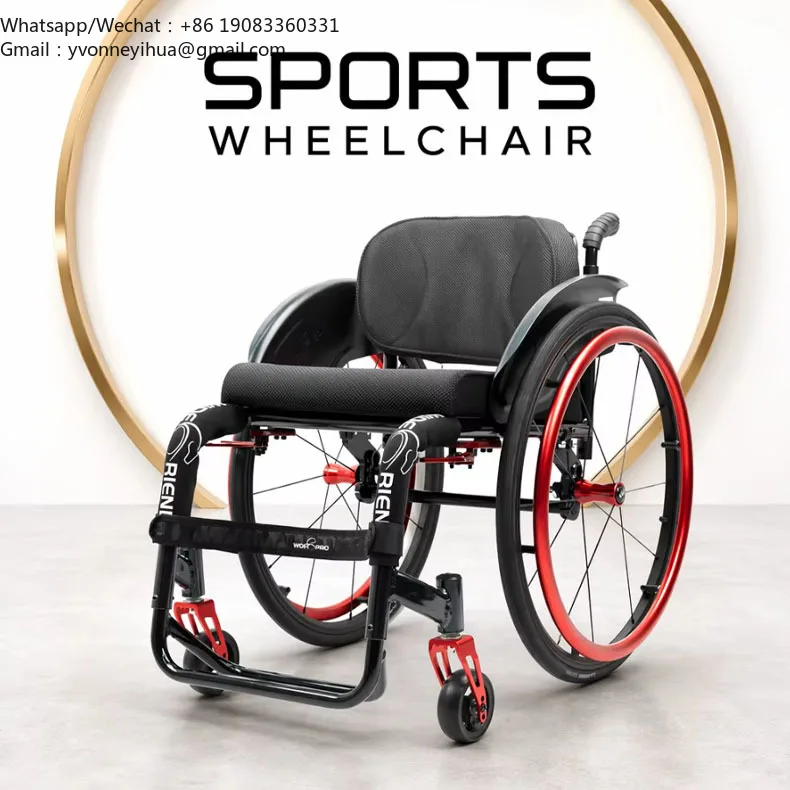 Quick-Release Rigid Frame D-Wheel Sports Wheelchair With Large Water Drop Wheels Optional Hard Backrest Walker & Rollator