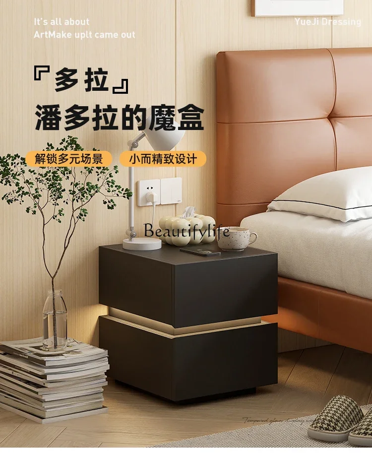 

jj LModern simple smart wireless charging bedside cabinet