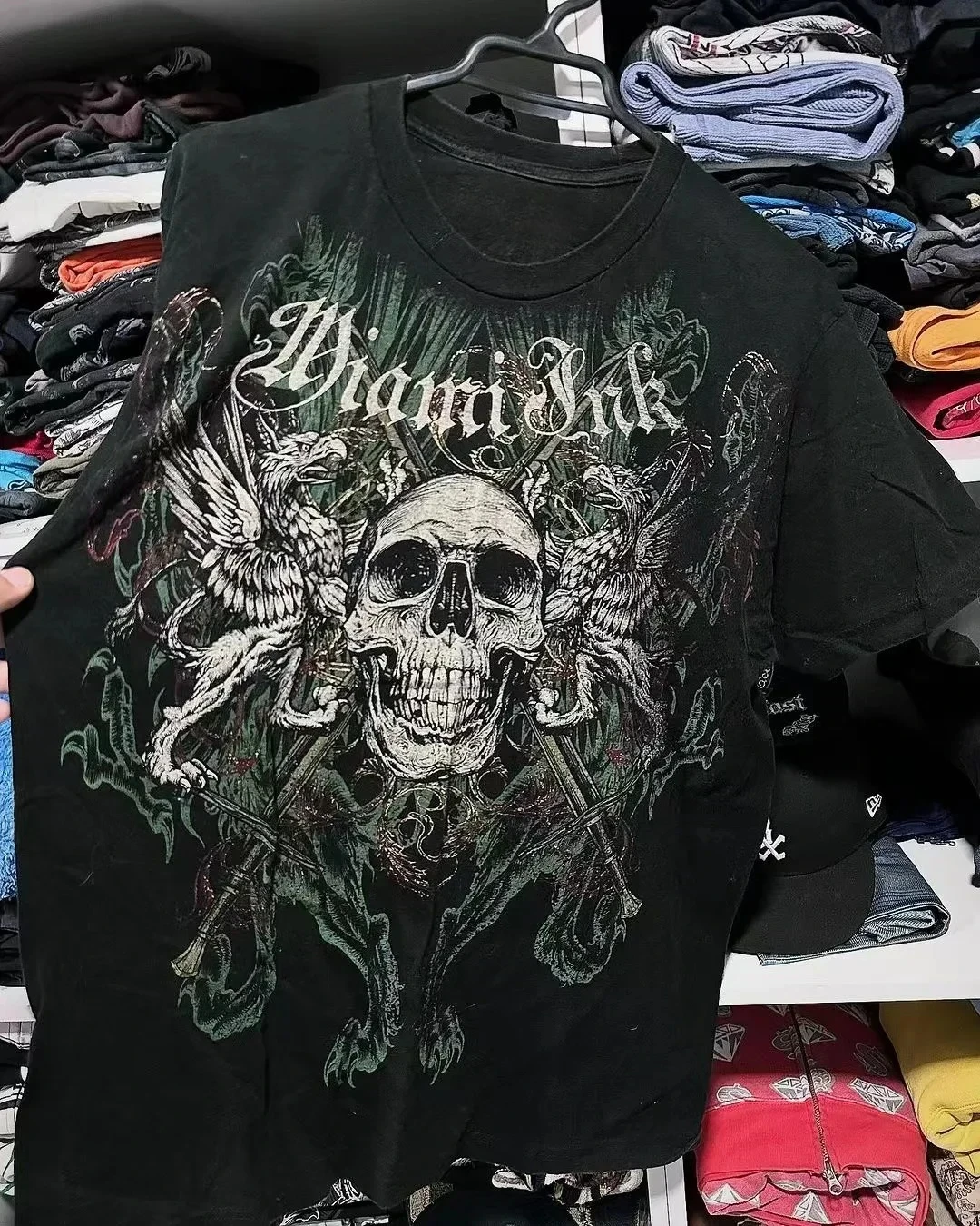 2000s Affliction Style Street Hip Hop Clothing Couple T Shirt